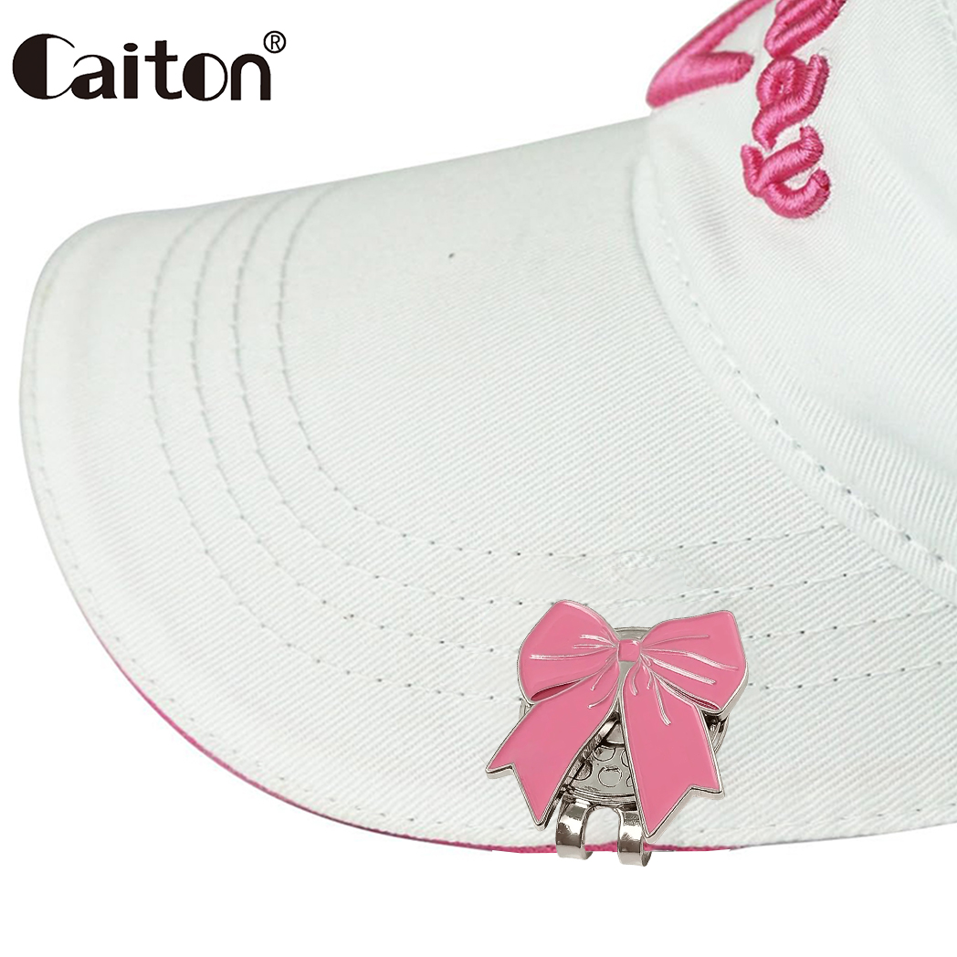 Women'S Golf Accessories - Caiton Pink Bow Golf Hat Clip