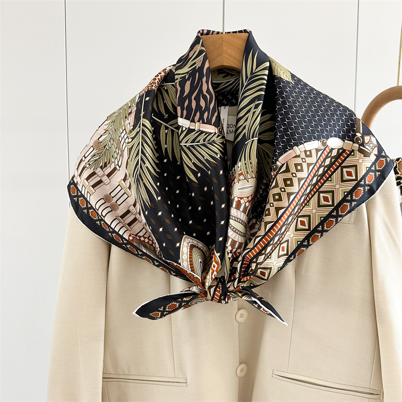 Women Accessories Brands - Twill Silk Scarf 90CM Brand Luxury