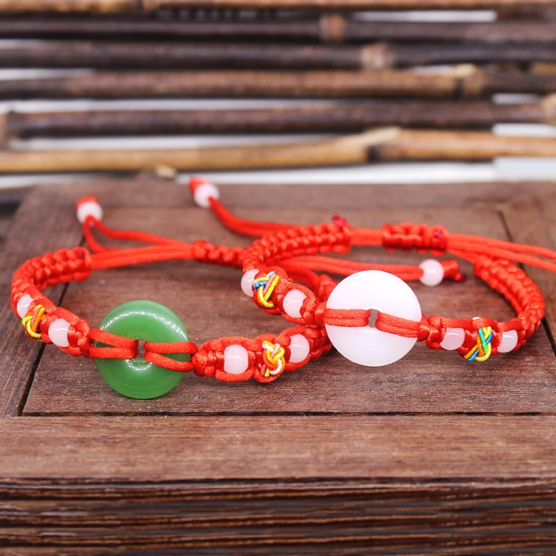 Real Jade Donut Bracelet Bangl - Women'S Accessories And Jewelry recension och pris