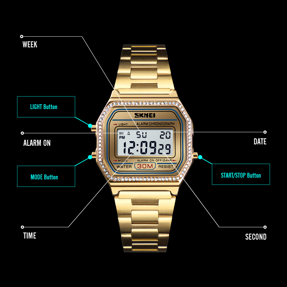 Luxury Lady Watch SKMEI New Wo - Women Accessories Display recension och pris
