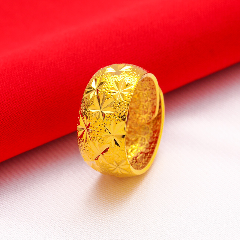 Male Wide 12mm Large Ring Open - Wrap Ring Gold recension och pris