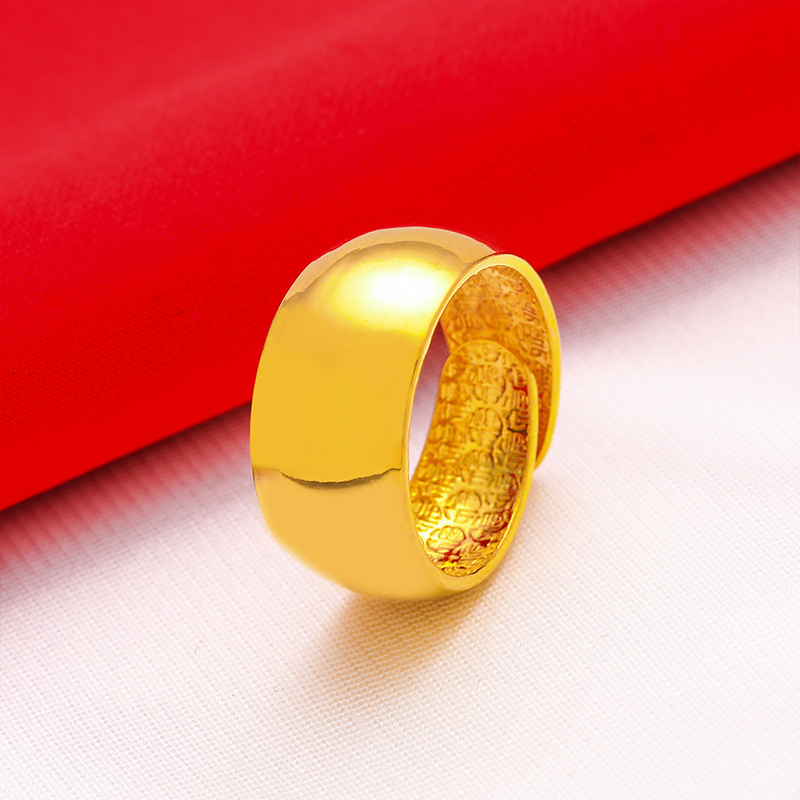 Male Wide 12mm Large Ring Open - Wrap Ring Gold recension och pris
