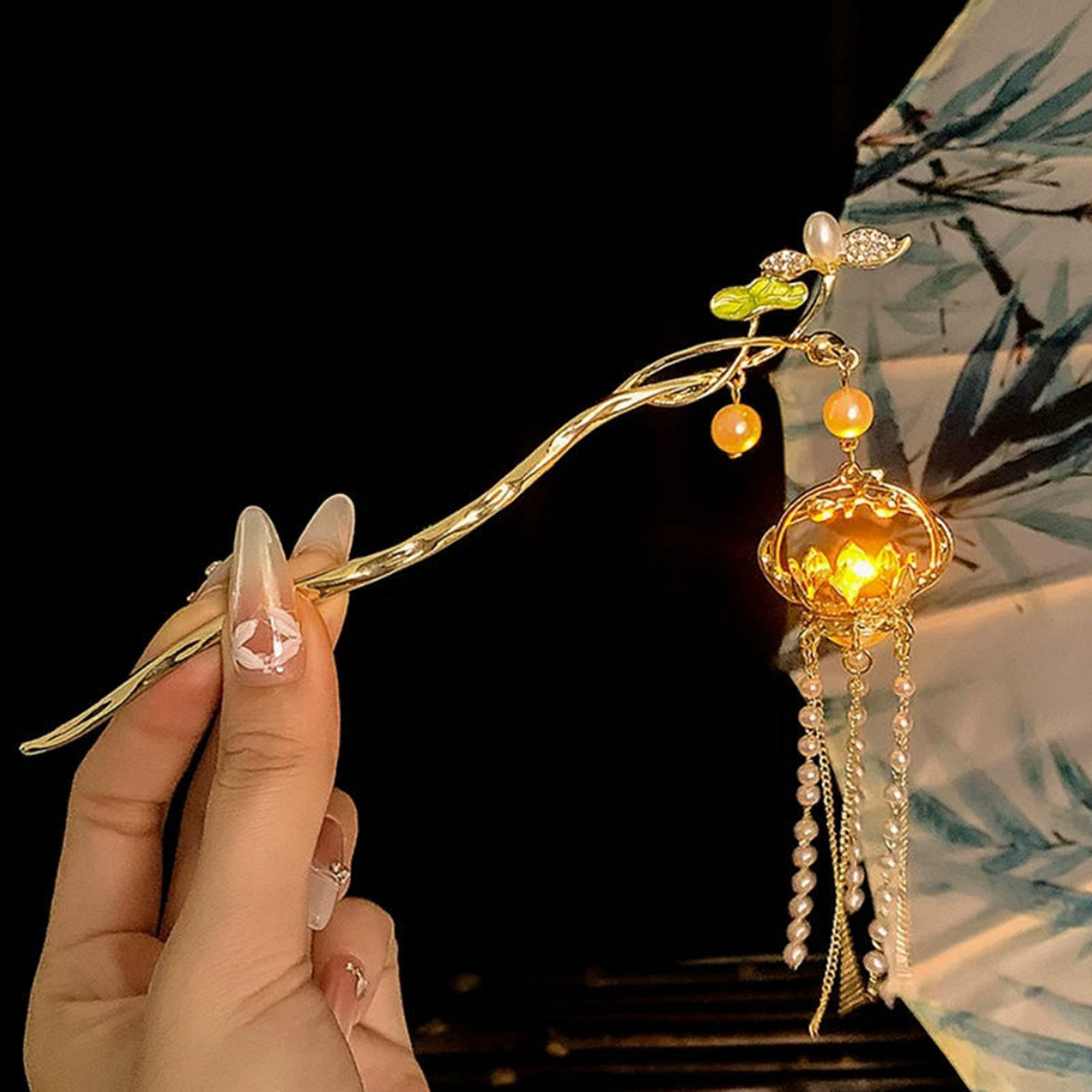 Luminous Flower Hairpin Exquis - Women Accessories Shop recension och pris