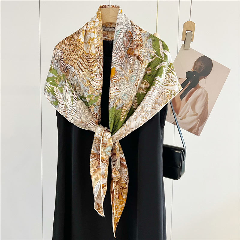 Satin Silk Scarf 110cm Brand M - Women Accessories Brands recension och pris