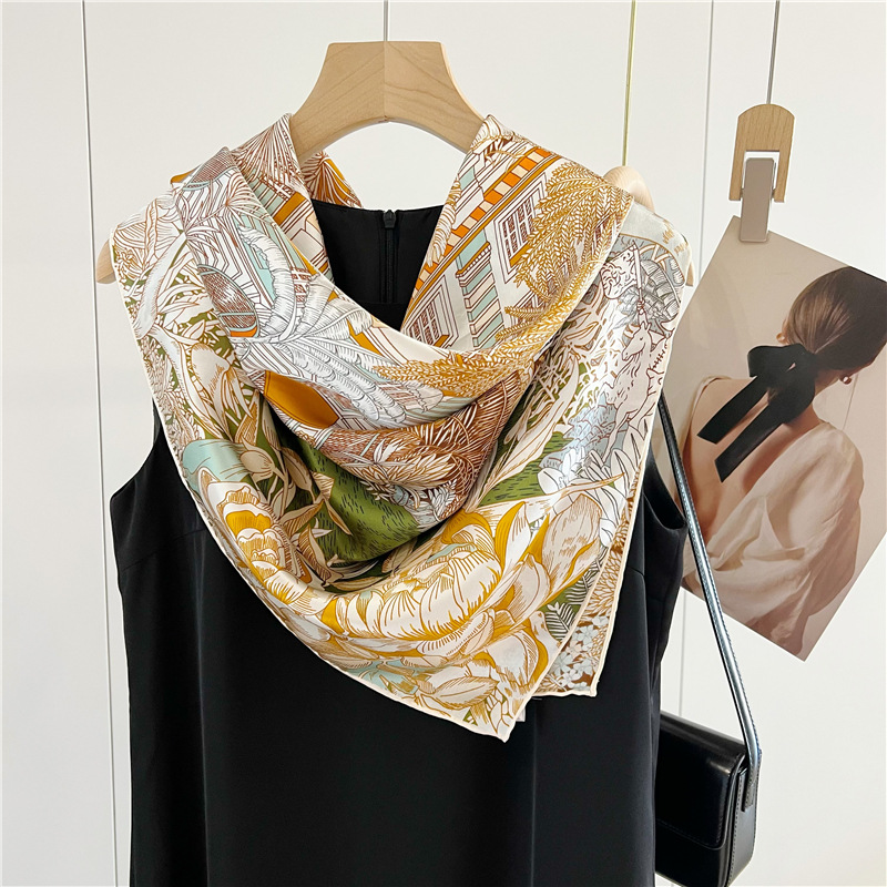 Satin Silk Scarf 110cm Brand M - Women Accessories Brands recension och pris