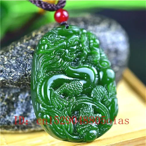 Natural Green Chinese Jade Dra - Women'S Accessories And Jewelry recension och pris