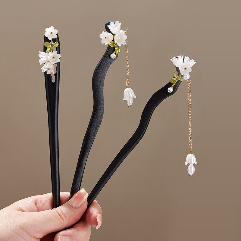 Wooden Flower Hairpin Vintage  - Women Accessories Shop recension och pris
