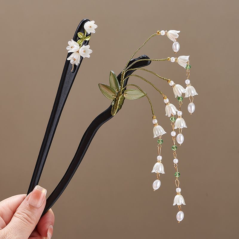 Wooden Flower Hairpin Vintage  - Women Accessories Shop recension och pris