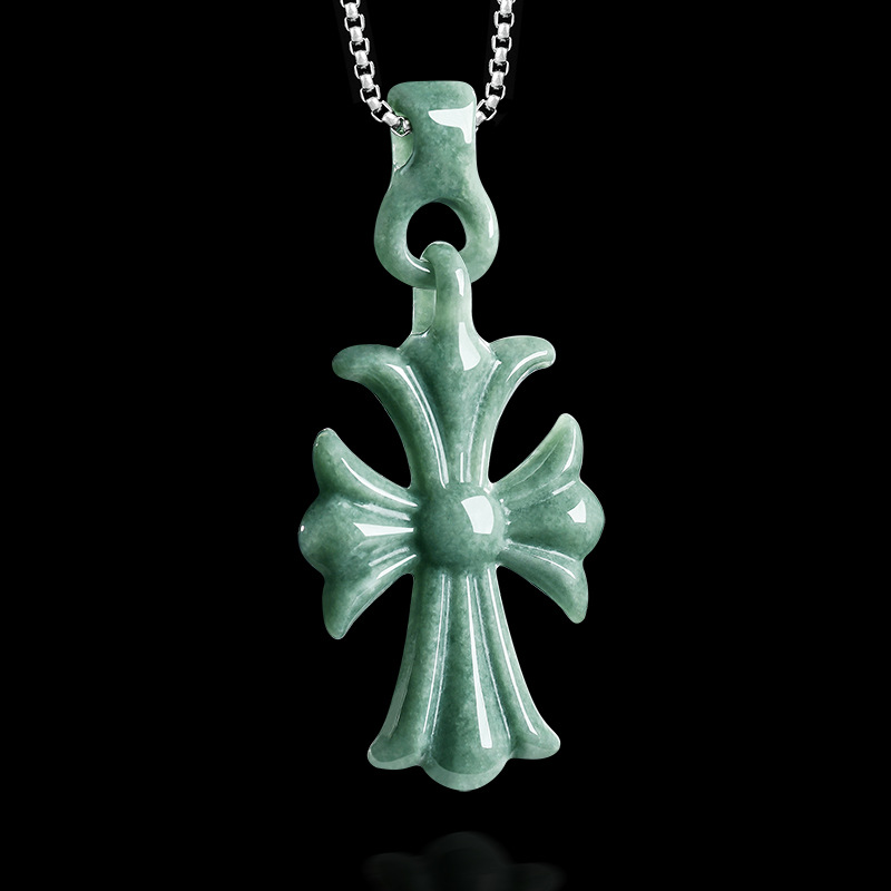 Natural Burmese Jadeite Cross  - Women'S Accessories And Jewelry recension och pris