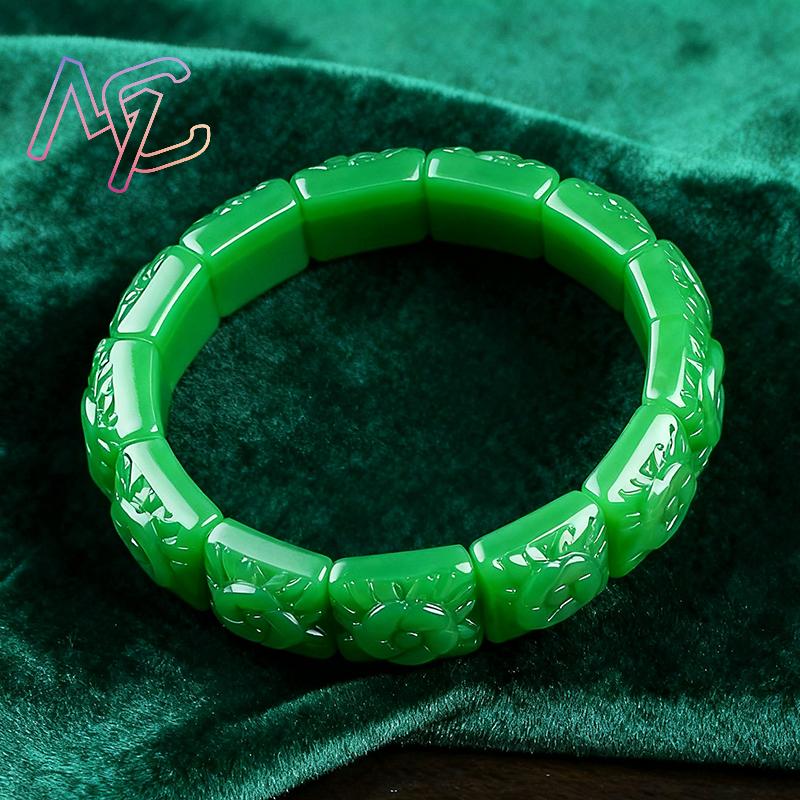 Real Jade Flower Bracelet Bang - Women'S Accessories And Jewelry recension och pris