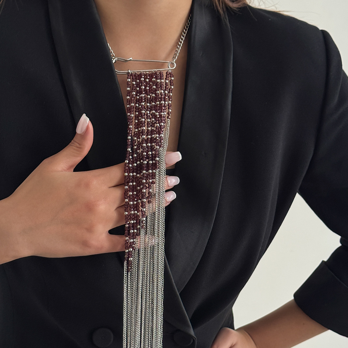 Silver Color Tassel Chain Broo - Women'S Accessories And Jewelry recension och pris
