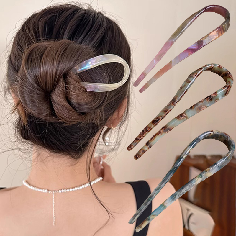 U-Shaped Hair Sticks Acetate A - Women Accessories Shop recension och pris