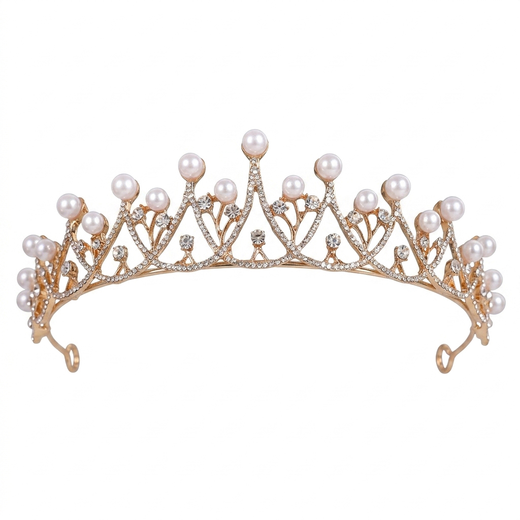 Bridal Crown Headpiece Pearl L - Women'S Wedding Accessories recension och pris