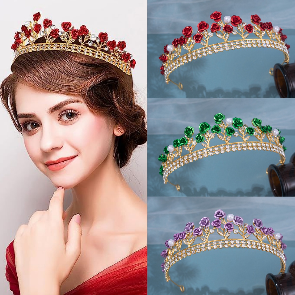 Baroque Ceramic Bridal Crown R - Women'S Wedding Accessories recension och pris
