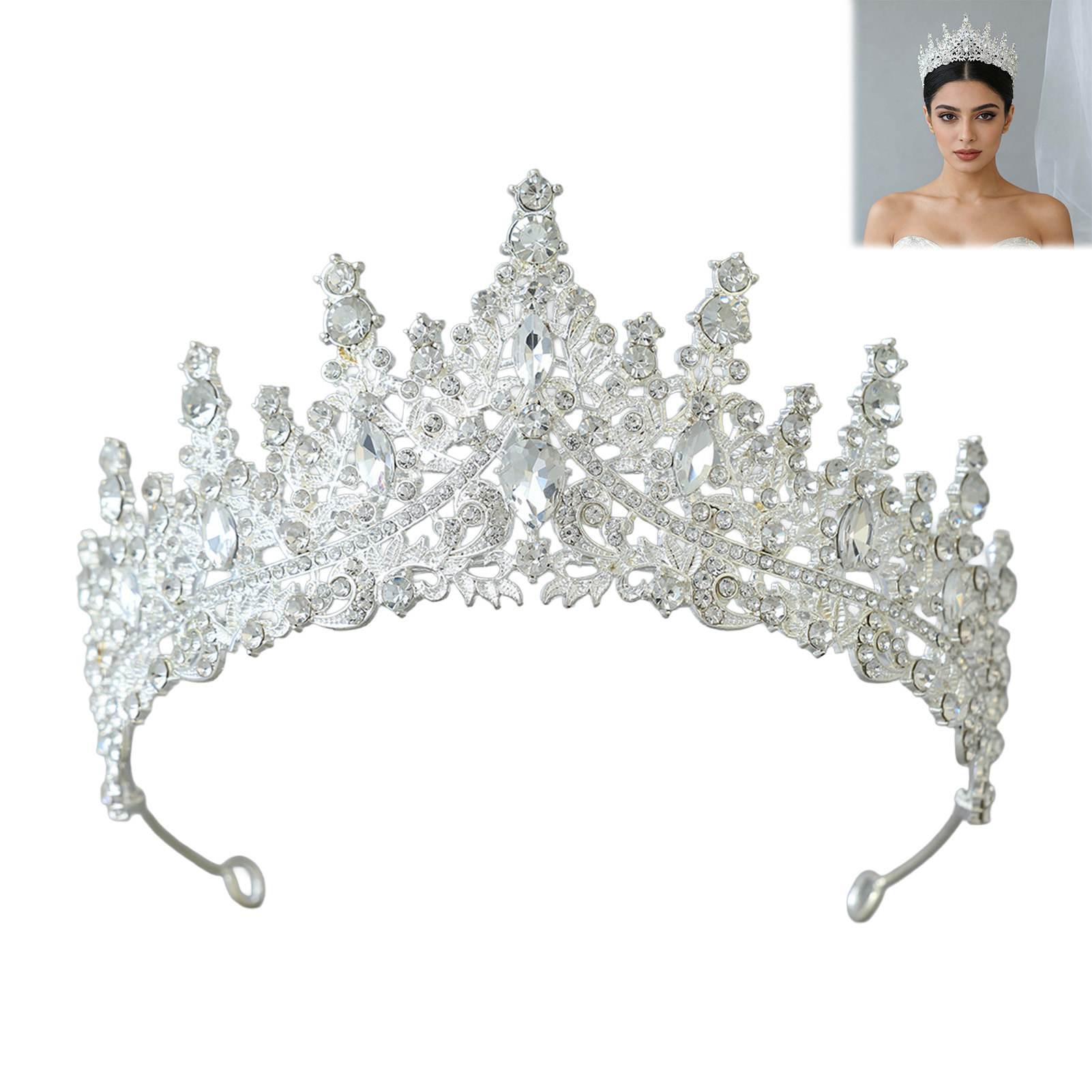 Bridal Headpiece Sparkling Rhi - Women'S Accessories And Jewelry recension och pris
